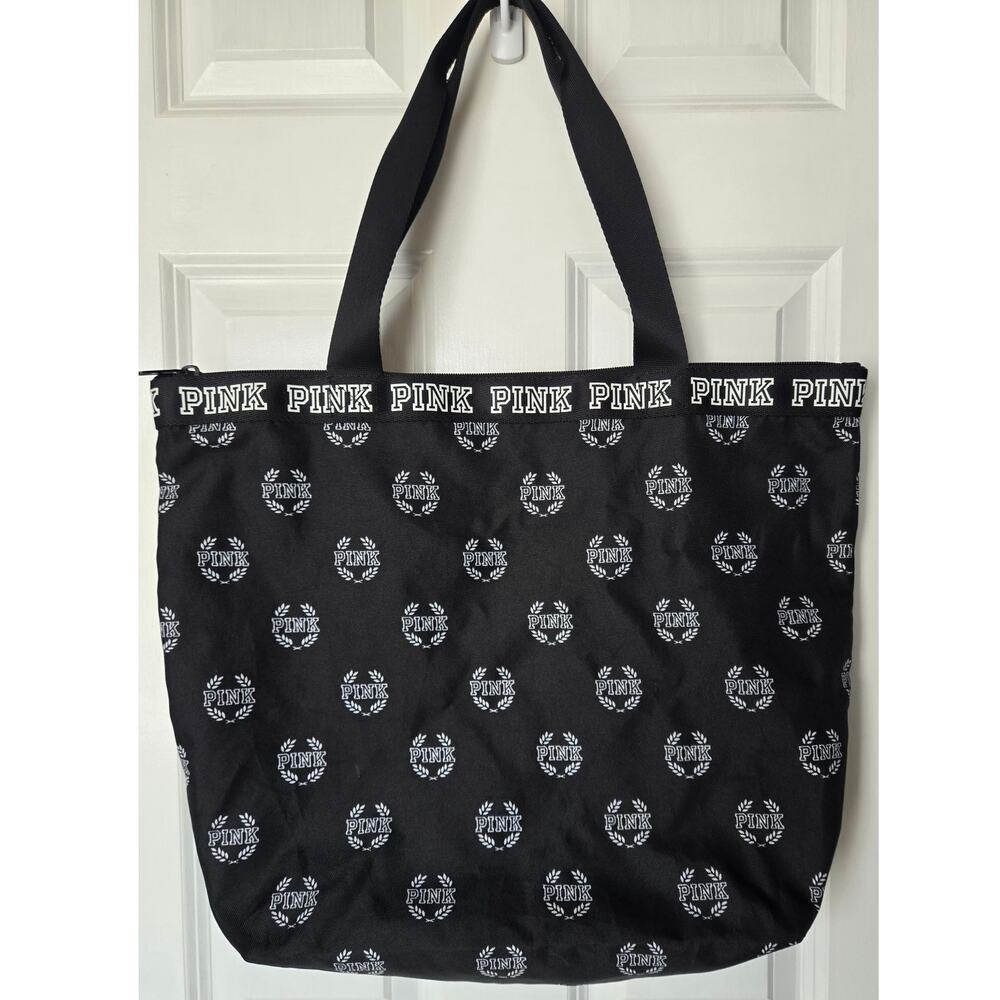 Victoria Secret Black and White "PINK" Tote Full Zip